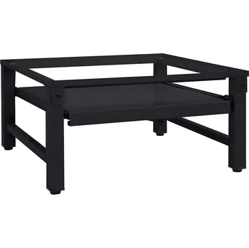 Koupelnový nábytek vidaXL Podstavec na pračku Černá 62 x 60,5 x 32,5 cm Ocel [42022040]