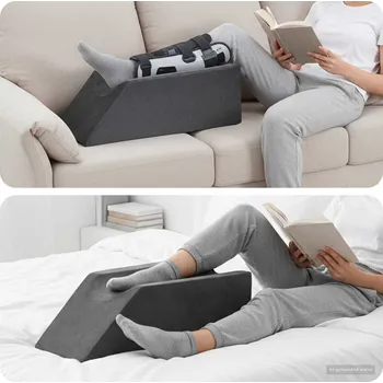 vidaXL Polštář na nohy Jednobarevný Šedá 68 x 25 x 21,5 cm [42020193]