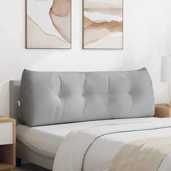 vidaXL Polštář na záda Oblačno šedá 140 x 24 x 50 cm textil [42014512]