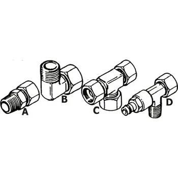 Loď NUTICHE Fitinky pro hydraulické řízení Ultraflex Typ: A: Přímá