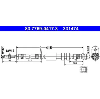 Brzdová hadice Brzdová hadice ATE 83.7769-0417.3
