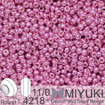 Korálek Korálky Miyuki Round 11/0. Barva 4218 Duracoat Galvanized Dusty Orchid. Balení 5g