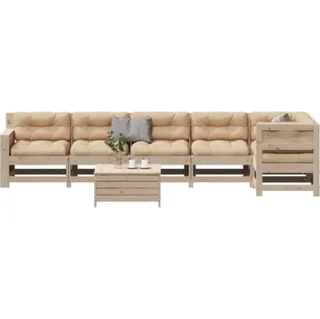 Zahradní lavice zahrada-XL 7dílná zahradní sedací souprava s poduškami masivní borovice 3250876