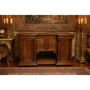 Komoda Starožitná řezbovaná komoda dub masiv