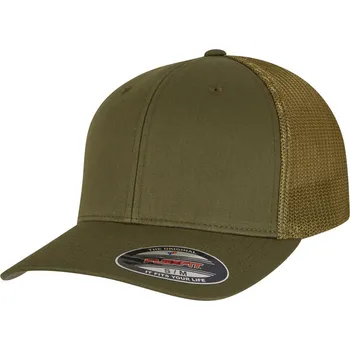 Kšiltovka 6 panelová Trucker kšiltovka "Mesh" 6511 moss green onesize