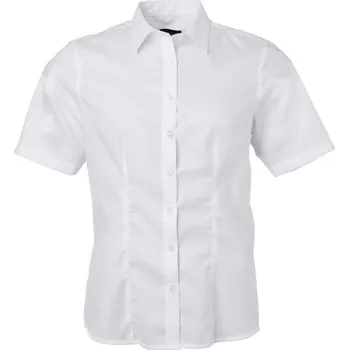 Mikro keprová halenka s krátkým rukávem JN 683 white XL
