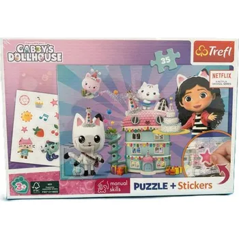 Puzzle Trefl Puzzle 35 + samolepky - Gabby's Dollhouse