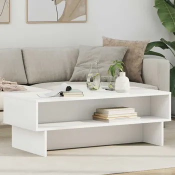 Konferenční stolek vidaXL Konferenční stolek Bílá 100 x 46 x 35 cm kompozitní dřevo [8000236]