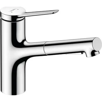 Hansgrohe Dřezová baterie Zesis s vytahovací sprškou, 2 proudy chrom 74803000