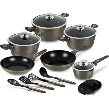 Berlingerhaus Sada nádobí s titanovým povrchem 15 ks Crystal Collection