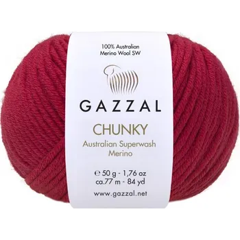 Příze Příze Gazzal Chunky 150 červená