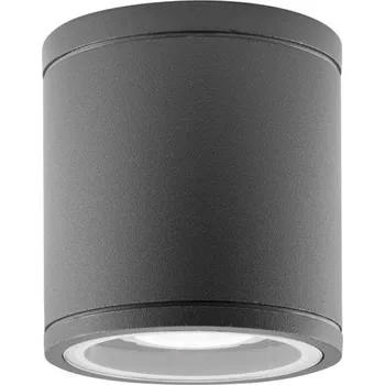 Venkovní osvětlení NOVA LUCE venkovní stropní svítidlo CERISE tmavě šedý hliník a skleněný difuzor GU10 1x7W IP54 220-240V bez žárovky 9020061