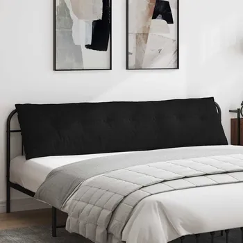 vidaXL Polštář na záda Černá 200 x 19 x 50 cm textil [42014961]