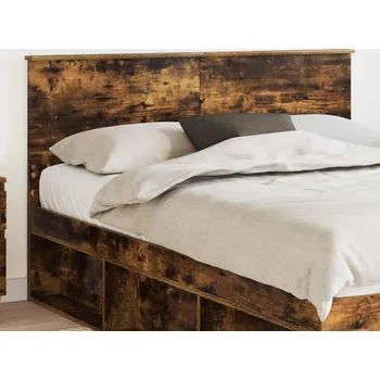 vidaXL Čelo postele s čelo Kouřový dub 140 cm Kompozitní dřevo [888303]