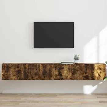 Obývací stěna vidaXL TV wall cabinet Nástěnný 2 pcs Kouřový dub 98 x 31 x 29,5 cm [892240]