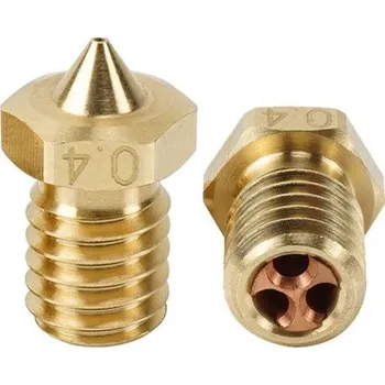 3D tisk E3D V6 vysokoprůtoková mosazná tryska 0.2