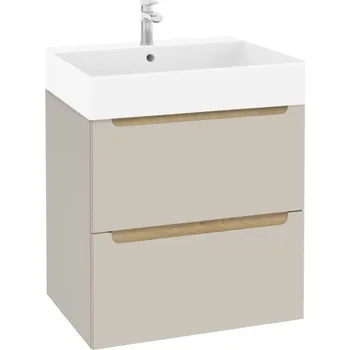 Nábytek Naturel Koupelnová skříňka s umyvadlem Stilla 60x60x45 cm kašmír mat STILLADK06056U2