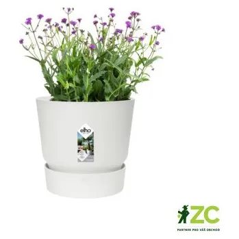 Obal na květináč Obal Greenville Round - white 25 cm