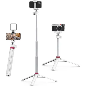ULANZI Vlogovací tripod MT-44 stativ, trojnožka selfie tyč až 147cm na kameru i mobil - bílý