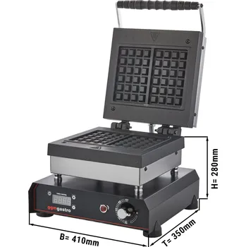 Vaflovač G.Gastro Clearance | (2) Brussels Waffle Iron – Interchangeable 250×250 mm Plates, 1.2 kW