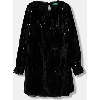 Dívčí šaty Dívčí šaty United Colors of Benetton 4OZGCV03P.G.Seasonal černá 99X, vel. 122