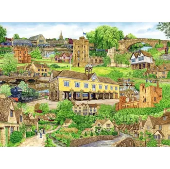 Puzzle RAVENSBURGER Útěk do Cotswolds 500 dílků