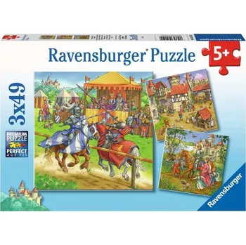 Puzzle Ravensburger puzzle rytířský turnaj 3×49 dílků