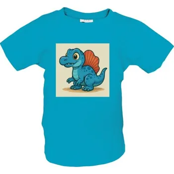 Pánské tričko Tričko s potiskem Malý spinosaurus modrá dětské