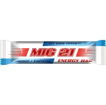 MIG 21 Energy Bar Kokosová tyčinka v mléčné polevě s kofeinem (55g)