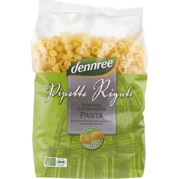 Dennree Bio durum těstoviny - pipette rigate (500g)