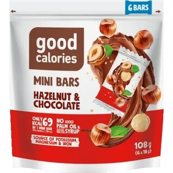 Good Calories Datlové mini tyčinky s lískovými ořechy a čokoládou (108g)