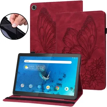 Pouzdro na tablet VSECHNONAMOBIL 53341 ART BUTTERFLY Zaklápěcí pouzdro Lenovo Tab M10 Plus 3. generace červené