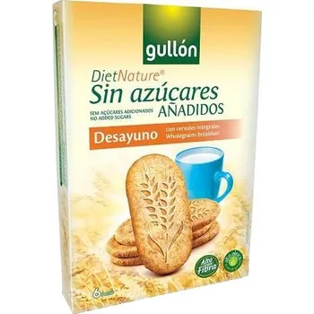 Gullón Snídaňové sušenky s celozrnnými cereáliemi bez cukru (216g)