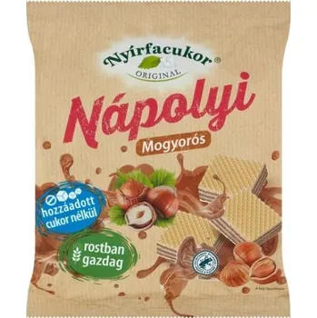 Nyírfacukor Oplatky plněné kakaovo-oříškovým krémem bez cukru se xylitolem (180g)