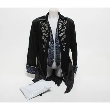 Karnevalový kostým Pánský černý středověký kostým, XXL TSIRNK