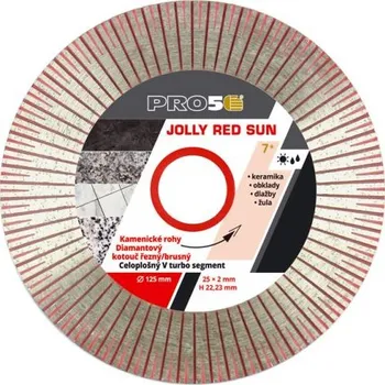 Řezný kotouč Bat Nářadí Kotouč řezný/brusný diamantový PRO5 - JOLLY RED SUN 125 mm