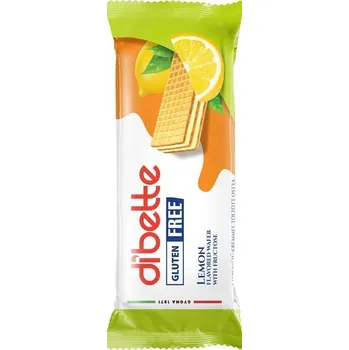 Dibette Bezlepková oplatka plněná krémem s citrónovou příchutí slazená fruktózou (50g)