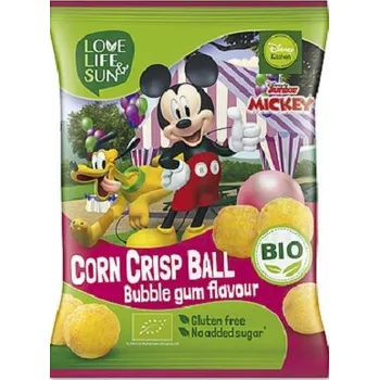 Chips LLS Bio Bezlepkový Mickey kukuřičný snack s příchutí žvýkačky (30g)