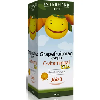 Lék na kožní problémy, vlasy a nehty Interherb Kids Výtažek z grapefruitových jadérek s vitamínem C pro děti (20ml)