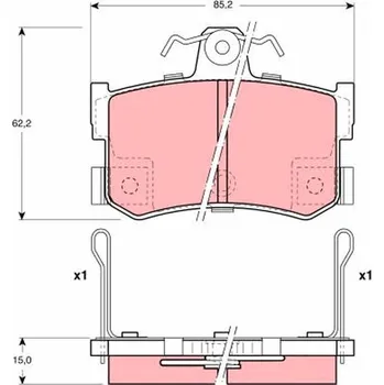 Brzdová destička Sada brzdových destiček, kotoučová brzda LUCAS GDB1169