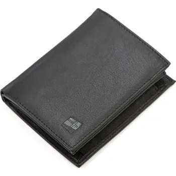 Peněženka Kvalitní černá kožená pánská peněženka na výšku (GPPN518)