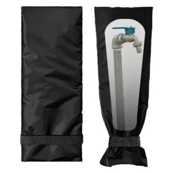 Zimní izolační kryt na venkovní kohoutek 19 x 50 cm Černý Extra ochrana proti mrazu větru a dešti