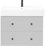 Naturel Koupelnová skříňka s umyvadlem Forli 100x53x46 cm šedá mat FORLI100GMUSAT