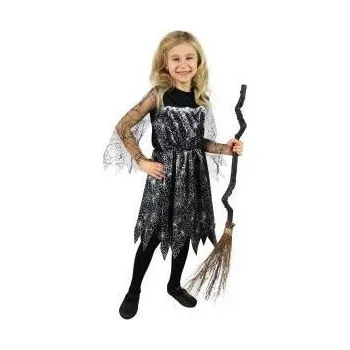 Karnevalový kostým RAPPA Kostým čarodějnice s pavučinou vel. S EKO - Halloween