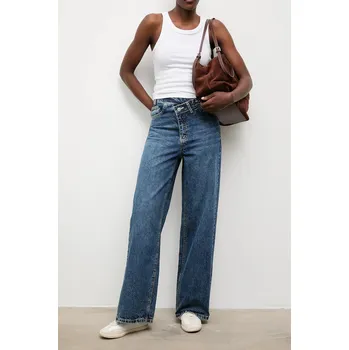 Dámské džíny Bavlněné džíny Answear.LAB 2008.TOS námořnická modř 59X, vel. XS