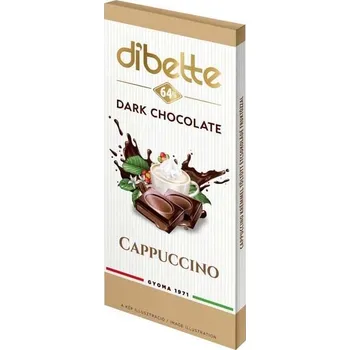 Žvýkačka Diabette Choco Hořká čokoláda s fruktózou plněná krémem s capucinovou příchutí (80g)