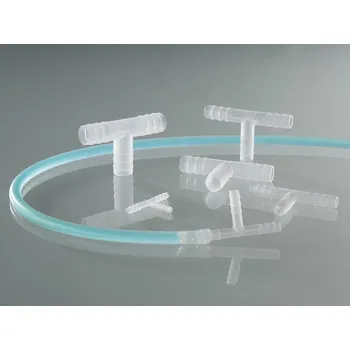 Ventil Hadicová spojka z PP, tvar T, cylindrické nátrubky, pro hadice Ø 13-15 mm (balení = 10 ks)