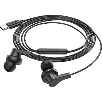 Sluchátka HOCO drátěná sluchátka typu C s mikrofonem M114 černá