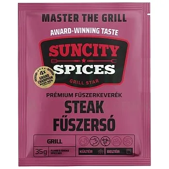 SunCity Prémiový BBQ koření na steak – grilovací směs na hovězí maso (35g)