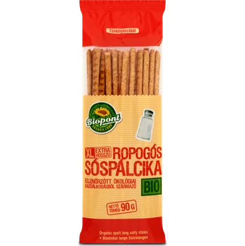 Chips Biopont Bio Špaldové tyčinky extra dlouhé, slané (90g)